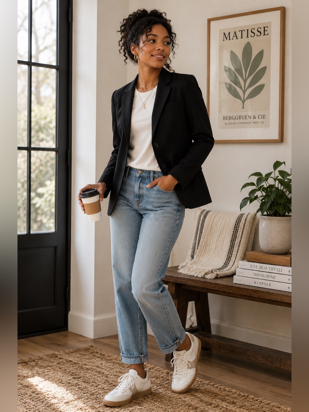 Banana Republic Black Wool Blend 2 Button Classic Fit Blazer Women’s Size 6